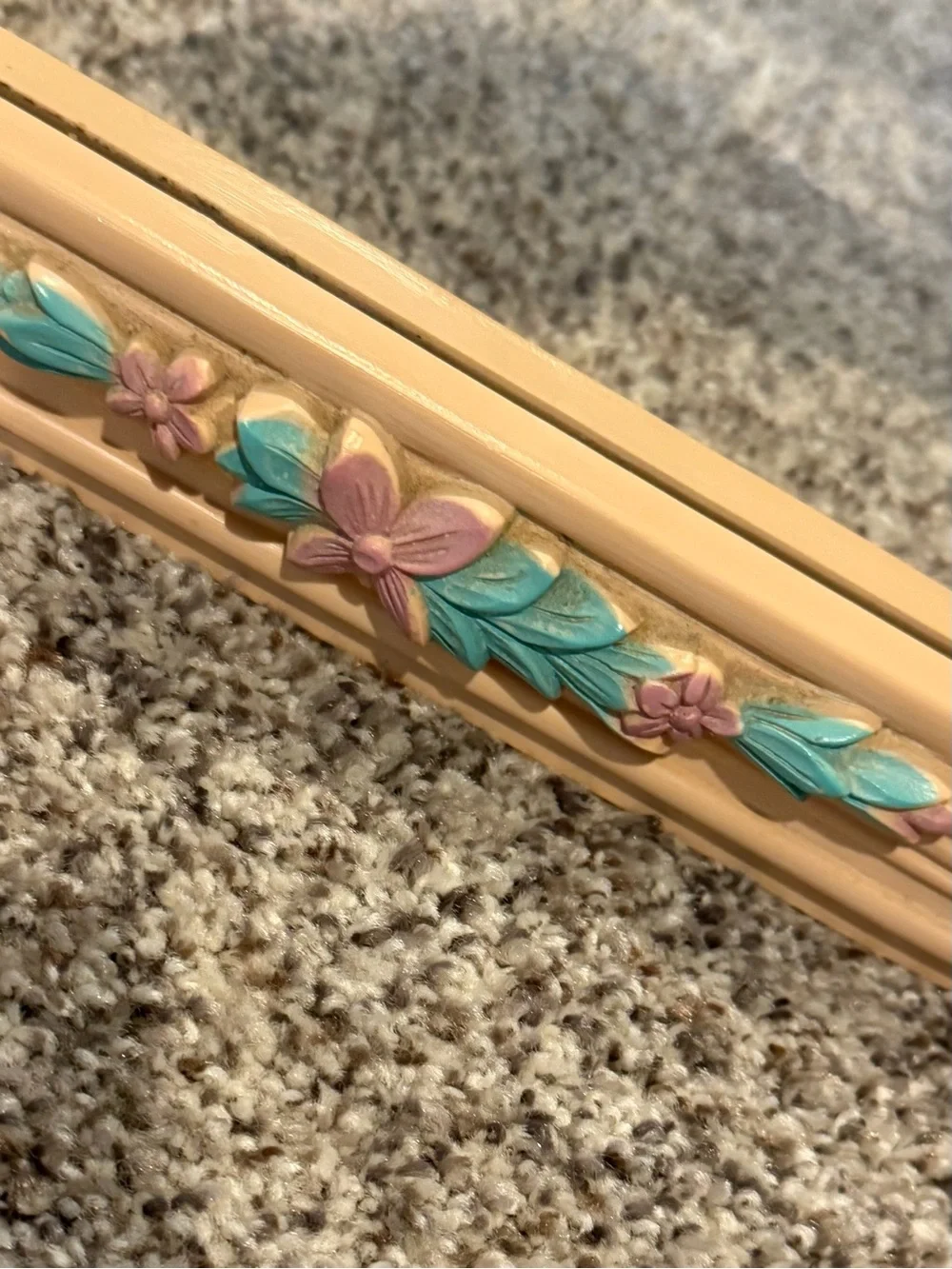 Vintage Homco Bow and Floral Mirror